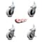 Service Caster 3 Inch Thermoplastic Wheel 10mm Threaded Stem Caster Set with 2 Brakes SCC SCC-TS05S310-TPRS-M1015-2-SLB-2 - alternate 1